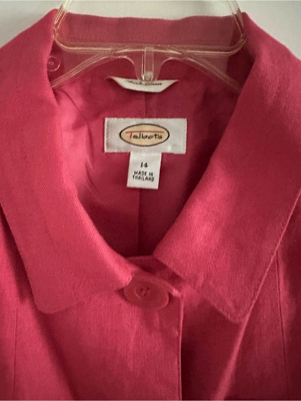 Talbots Bright Pink Button-Front Blazer - Picture 2 of 3
